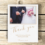 Toile Merci de mariage élégant Photo<br><div class="desc">Une faveur et saveur de souvenirs - photo mariage en toile imprimée avec une photo de mariage personnalisée, le nom de la mariée et du marié et la date du mariage. Une toile photo de remerciement élégante et élégante - un cadeau de faveur mémorable pour vos invités mariages, en particulier...</div>