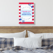 Toile Merci Stars Stripes Service d'anciens combattants (Insitu(Chambre))