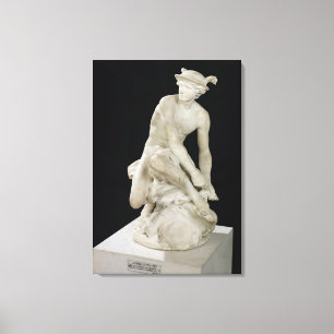 Toile Mercury attachant ses sandales à ailes, 1744