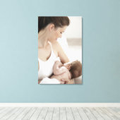 Toile Mère allaitant bébé 2 (Insitu (Plancher de Bois))