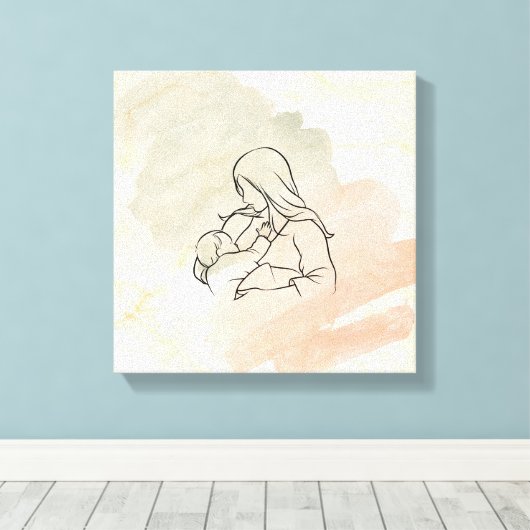 Toile Mère allaitante (Insitu (Plancher de Bois))