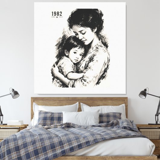 Toile Mère & Enfant Vintage 1982 (Insitu(Chambre))
