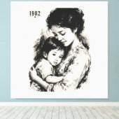 Toile Mère & Enfant Vintage 1982 (Insitu (Plancher de Bois))
