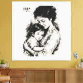 Toile Mère & Enfant Vintage 1982 (Insitu(Salon))