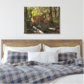 Toile Mère et bébé cerf au Parc national de Shenandoah (Insitu(Chambre))