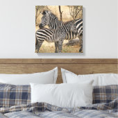Toile Mère et bébé Zebra Canvas Imprimer (Insitu(Chambre))