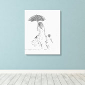 Toile Mère et enfant Sri Lanka (Insitu (Plancher de Bois))