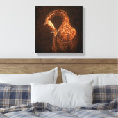 Toile Mère Giraffe et bébé (Insitu(Chambre))