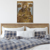 Toile Mère Marie Christ Enfant Lithographie Or 1872 (Insitu(Chambre))