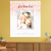 Toile Mère Meilleure maman Jamais photo parties scintill (Insitu(Salon))