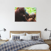 Toile Mère orang-outan et bébé (Insitu(Chambre))