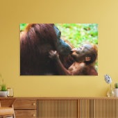 Toile Mère orang-outan et bébé (Insitu(Salon))
