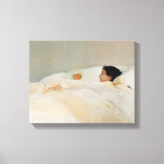 Toile Mère par Joaquin Sorolla Mère et fille en s