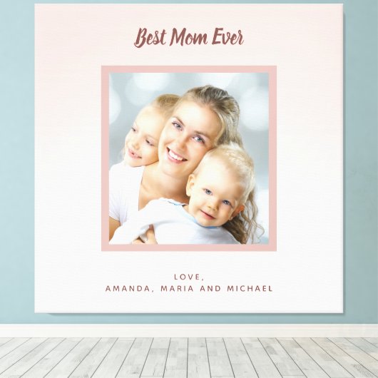 Toile Mère rose rose pâle photo or (Insitu (Plancher de Bois))