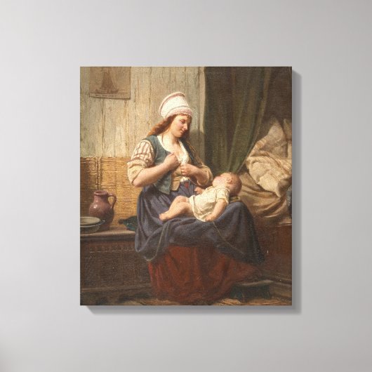 Toile Mère tenant son enfant (par Rudolf Jordan) (Recto)