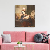 Toile Mère tenant son enfant (par Rudolf Jordan) (Insitu(Salon))