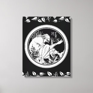Toile Merlin imaginaire Art Nouveau