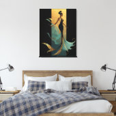 Toile MERMAID NOIR SERIES #1 Postcard (Insitu(Chambre))