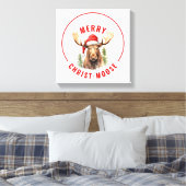 Toile Merry Christ-moose Funny Christmas Moose (Insitu(Chambre))