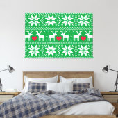 Toile Merry Christmas pattern 2 (Insitu(Chambre))