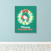 Toile Merry Christmas Peppermenthe Holiday Wreath (Insitu (Plancher de Bois))