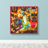 Toile Merry-go-round cheval série 28 (Insitu (Plancher de Bois))