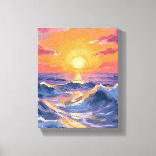 Toile Mers Rocheuses Vagues Océaniques Peinture Aquarell