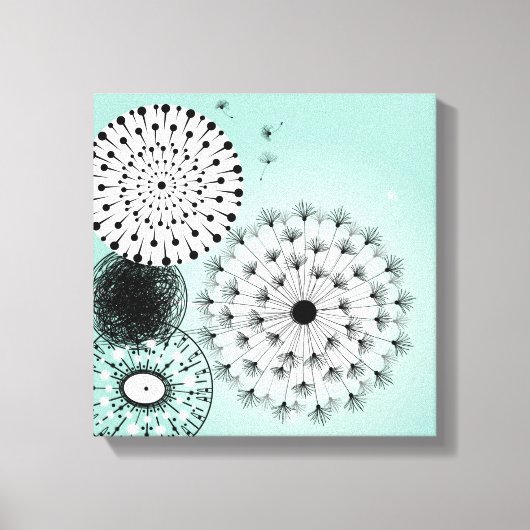 Toile Merveilleux Dandelions Bleu (Recto)