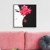 Toile Merveilleux joli visage de fille illustration de m (Insitu(Salon))