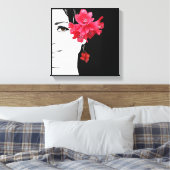 Toile Merveilleux joli visage de fille illustration de m (Insitu(Chambre))