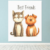 Toile Merveilleux "Meilleurs Amis" (Insitu (Plancher de Bois))