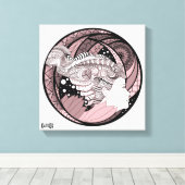 Toile Mes pensées. Art Abstrait. Graphiques (Insitu (Plancher de Bois))