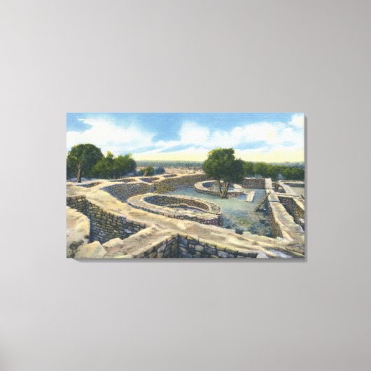 Toile Mesa Verde Nat. Parc, Colorado - Sun Temple (Recto)