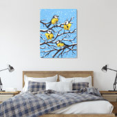 Toile Mésanges bleues en hiver (Insitu(Chambre))
