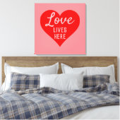 Toile Message Amour Habite Ici (Insitu(Chambre))
