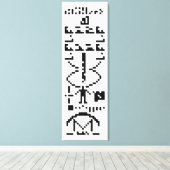 Toile Message binaire Arecibo 1974 (Insitu (Plancher de Bois))