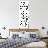 Toile Message binaire Arecibo 1974 (Insitu(Chambre))