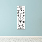 Toile Message binaire d'Arecibo 1974 (Insitu (Plancher de Bois))