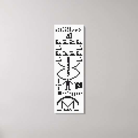 Toile Message binaire d'Arecibo 1974 (Recto)