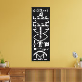 Toile Message binaire d'Arecibo 1974 (Insitu(Salon))