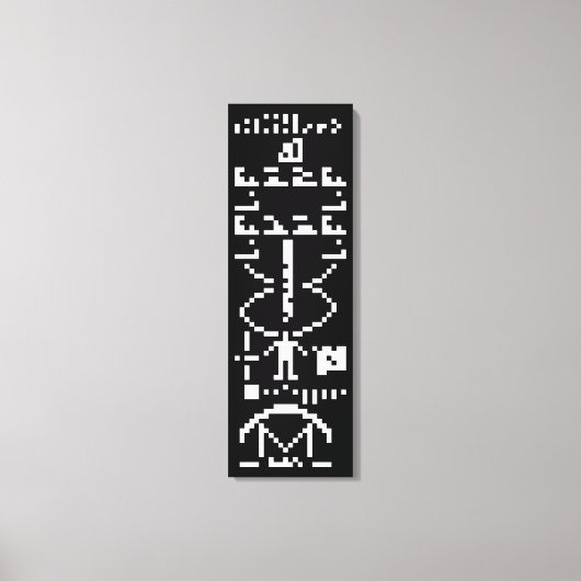 Toile Message binaire d'Arecibo 1974 (Recto)
