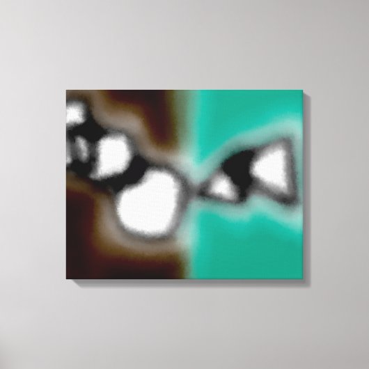 Toile Message dans une bouteille : Brown Abstrait, Turqu (Recto)
