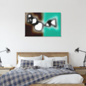 Toile Message dans une bouteille : Brown Abstrait, Turqu (Insitu(Chambre))