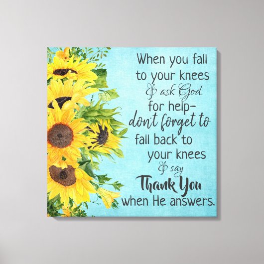 Toile Message de citation chrétienne inspirant (Recto)