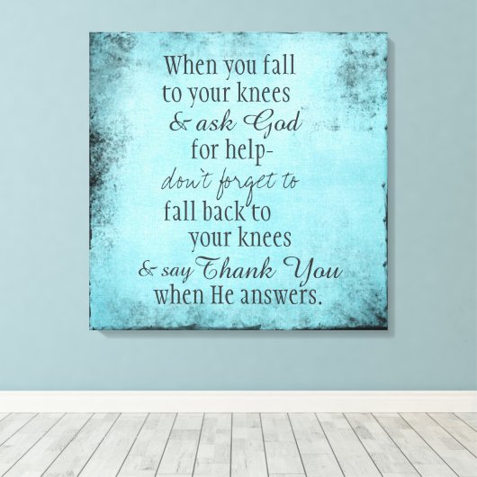 Toile Message de citation chrétienne inspirant (Insitu (Plancher de Bois))