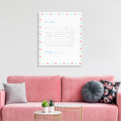 Toile Message de lettre d'amour manuscrite simple Carnet (Insitu(Salon))