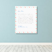 Toile Message de lettre d'amour manuscrite simple Carnet (Insitu (Plancher de Bois))
