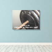 Toile Message de motivation pour la musculation (Insitu (Plancher de Bois))