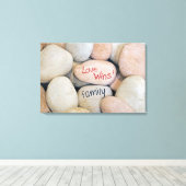 Toile Message Love Wins sur des pierres (Insitu (Plancher de Bois))