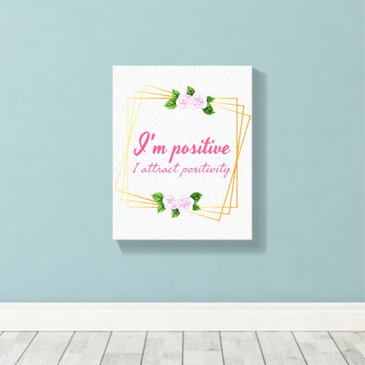 Toile message positif pour l'amour de soi (Insitu (Plancher de Bois))